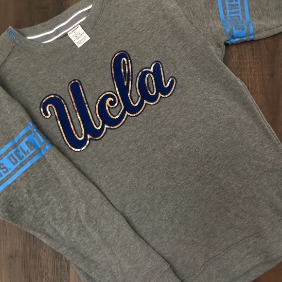 PINK UCLA Bruins Oversize Sweatshirt Sequin Logo - Picture 9 of 9